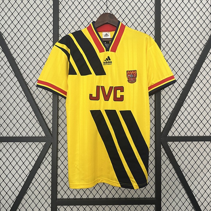 Retro 93/94 Arsenal Away Yellow Black Jersey Version Short Sleeve-394907