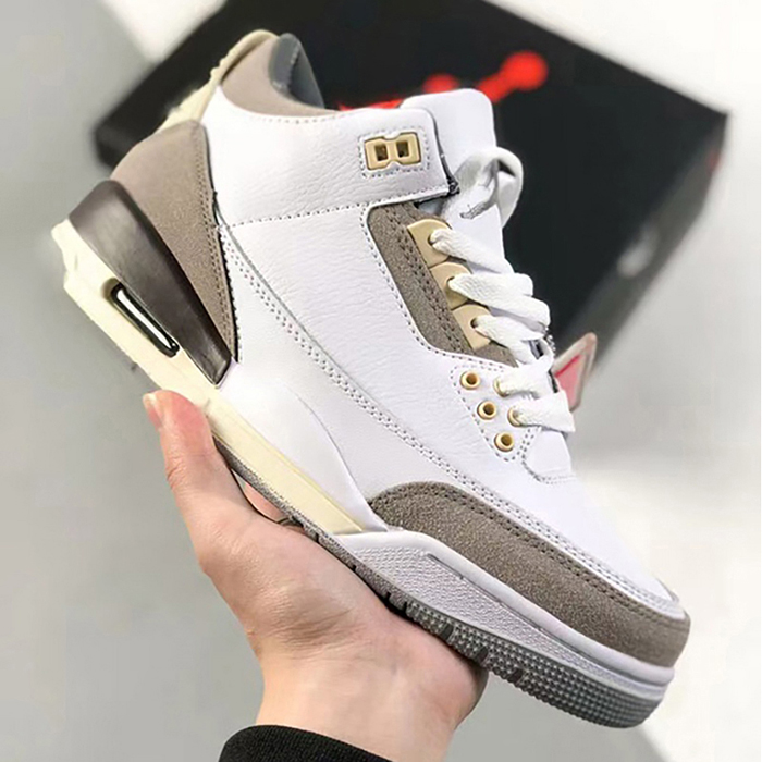 Air Jordan 3 Retro A Ma Maniere High Running Shoes-White/Gray-8687196