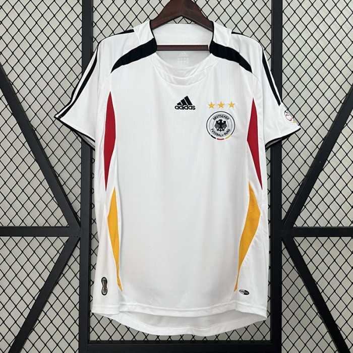 Retro 2006 Germany Home White Jersey Version Short Sleeve-2942982