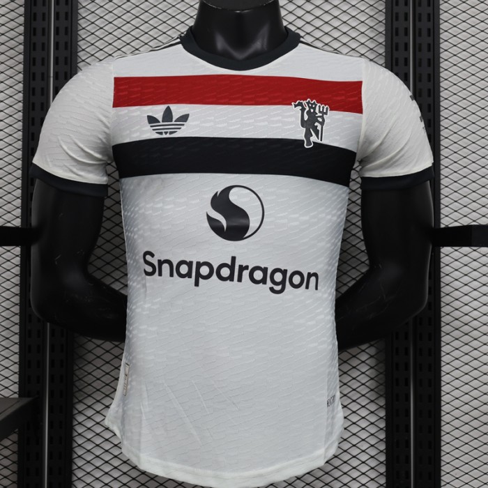 24/25 Manchester United M-U Third Away White Jersey Version Short Sleeve (Player Version)-2852011