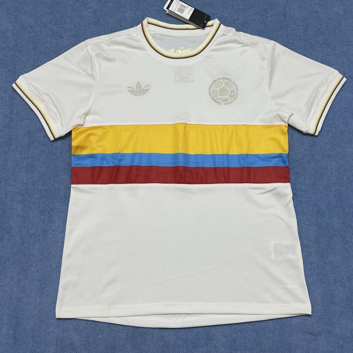 2024 Colombia Special Edition White Jersey Kit short sleeve-7232487