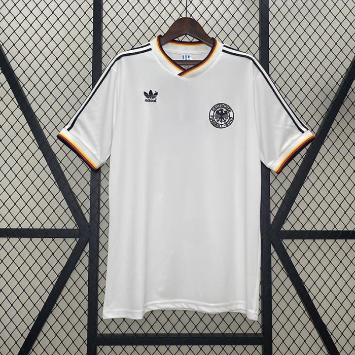 Retro 1986 Germany Home White Jersey Version Short Sleeve-2100767