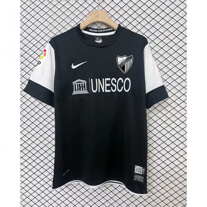 Retro 2013 Málaga CF Away Black White Jersey Version Short Sleeve-9069977