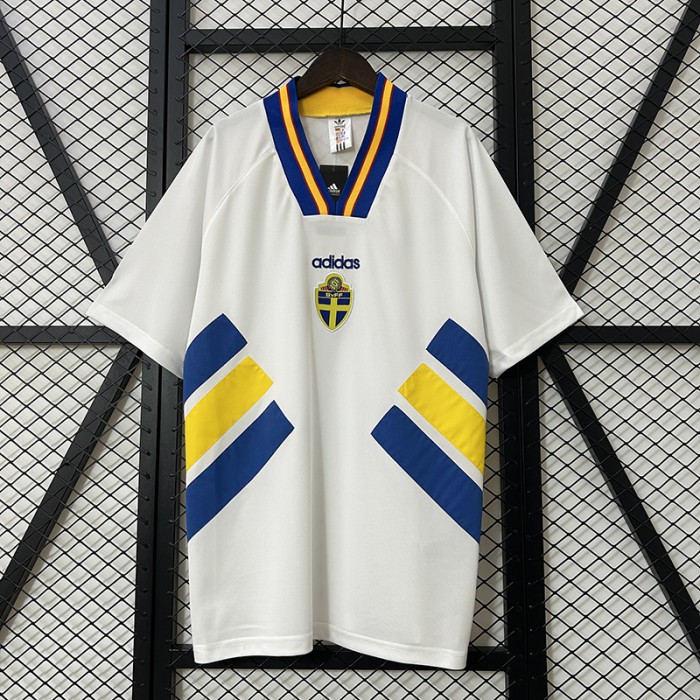 Retro 1994 Sweden Away White Jersey Kit short sleeve-9241040