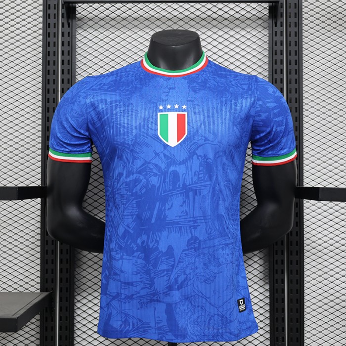 2024 Italy Special Edition Blue Jersey Kit short sleeve (Player Version)-5697434