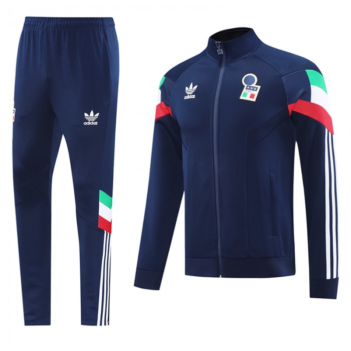 2024 Italy Navy Blue Edition Classic Jacket Training Suit (Top+Pant)-9321330