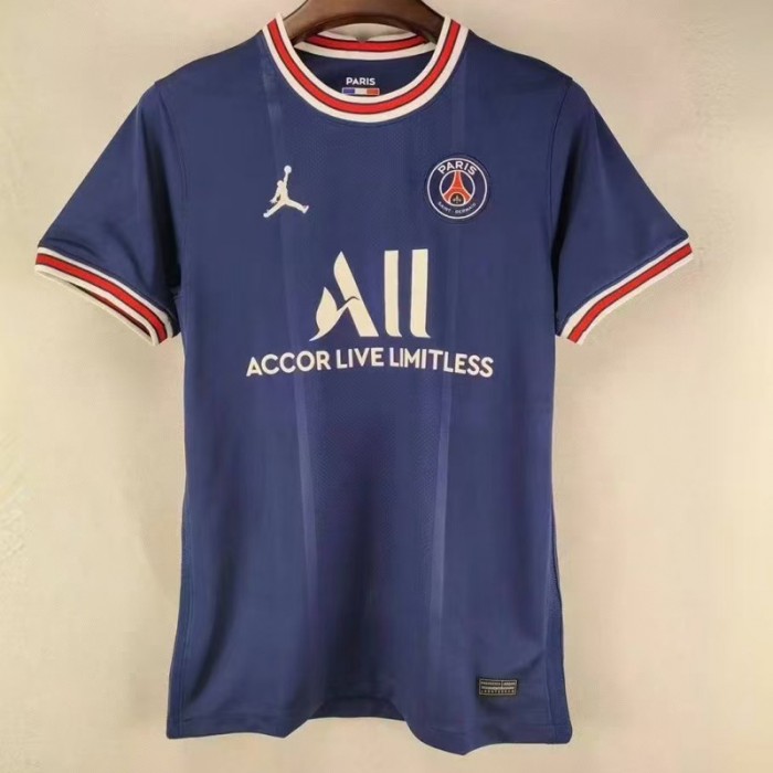 Retro 21/22 Paris Saint-Germain PSG Home Nvay Blue Jersey Kit short sleeve-8063678