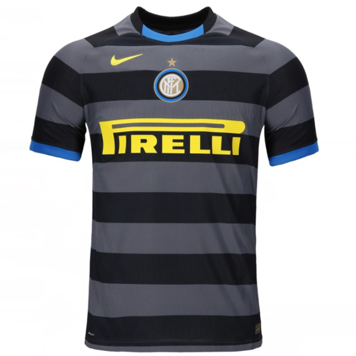 Retro 20/21 Inter Milan Second Away Black Gray Jersey Kit short sleeve-9709767
