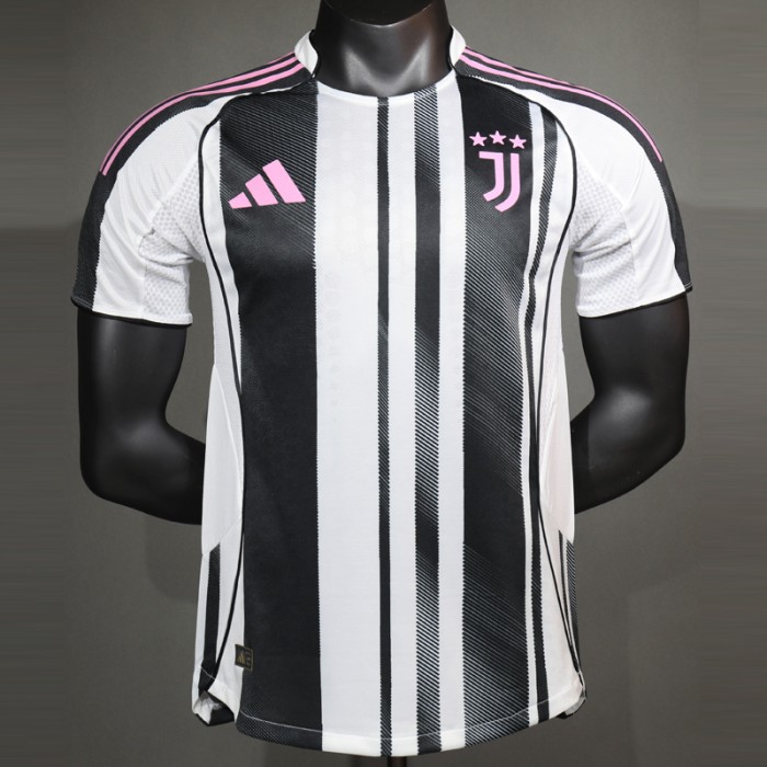 25/26 Juventus Home White Black Jersey Version Short Sleeve (Player Version)-3015125