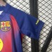 25/26 Kids Barcelona Home Red Navy Blue Kids Jersey Kit Short Sleeve (Shirt + Short)-2079130