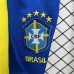 2025 Kids Brazil Home Yellow Kids Jersey Kit Short Sleeve (Shirt + Short)-8866712