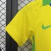 2025 Kids Brazil Home Yellow Kids Jersey Kit Short Sleeve (Shirt + Short)-8866712