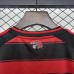 25/26 Kids Flamengo Home Red Black Kids Jersey Kit Vest Sleeve (Vest + Short)-4079688