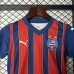 25/26 Kids Bahia Away Red Navy Blue Kids Jersey Kit Short Sleeve (Shirt + Short)-9912220