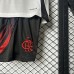 25/26 Kids Flamengo Away White Kids Jersey Kit Short Sleeve (Shirt + Short)-2139697