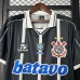 Retro 99/00 Corinthians Away Black White Jersey Version Short Sleeve-3202852