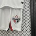 25/26 Kids Sao Paulo Home White Kids Jersey Version Short Sleeve-7665654