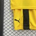 25/26 Kids Borussia Dortmund Home Kids Yellow Black Jersey Version Short Sleeve-5175278