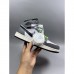 Air Jordan 1 AJ1 High Running Shoes-Gray/White-4163718