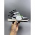 Air Jordan 1 AJ1 High Running Shoes-Gray/White-4163718