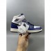 Air Jordan 1 AJ1 High Running Shoes-Navy Blue/White-5622090