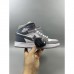 Air Jordan 1 AJ1 High Running Shoes-Gray/White-5149046
