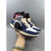Air Jordan 1 AJ1 High Running Shoes-Navy Blue/White-3660649