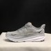 HOKA 9 ONE ONE Clifton 9 Running Shoes-Gray/White-8386786