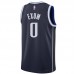 Dallas Mavericks EXUM #0 Navy Blue NBA Jersey-7130527
