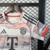 25/26 Kids Bayern Munich Away Gray White Kids Jersey Kit Short Sleeve (Shirt + Short)-6745184
