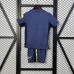 25/26 Kids Atletico Madrid Away Navy Blue Kids Jersey Kit Short Sleeve (Shirt + Short)-4610606