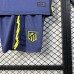 25/26 Kids Atletico Madrid Away Navy Blue Kids Jersey Kit Short Sleeve (Shirt + Short)-4610606