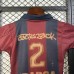 25/26 Kids Barcelona Special Edition Wine Red Black Kids Jersey Kit Short Sleeve (Shirt + Short)-4780613