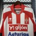 Retro 08/09 Gijon Home White Red Jersey Version Short Sleeve-2288508
