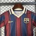 25/26 Kids Barcelona Special Edition Navy Blue Wine Red Kids Jersey Kit Short Sleeve (Shirt + Short)-2145458