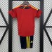 Retro 2012 Kids Spain Home Red Kids Jersey Kit Short Sleeve (Shirt + Short)-3736111