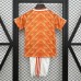 Retro 1988 Kids Netherlands Home Orange Kids Jersey Kit Short Sleeve (Shirt + Short)-122281