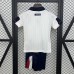 Retro 1998 Kids England Home White Kids Jersey Kit Short Sleeve (Shirt + Short)-5142576