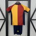 Retro 01/02 Kids Roma Home Yellow Red Kids Jersey Kit Short Sleeve (Shirt + Short)-7685140