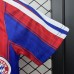 Retro 95/97 Kids Bayern Munich Home Blue Red Kids Jersey Kit Short Sleeve (Shirt + Short)-5508104