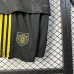 25/26 Kids Manchester United M-U Third Away Black Yellow Kids Jersey Kit Short Sleeve (Shirt + Short)-2896954