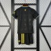 25/26 Kids Manchester United M-U Third Away Black Yellow Kids Jersey Kit Short Sleeve (Shirt + Short)-2896954