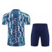 25/26 Manchester City Blue Training Suit Jersey Version Short Sleeve (Shirt + Short)-5452715
