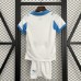 25/26 Kids Marseille Home White Blue Jersey Kit Short Sleeve (Shirt + Short)-1310024