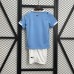 25/26 Kids Manchester City Home Blue Jersey Kit Short Sleeve (Shirt + Short)-9748198