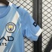 25/26 Kids Manchester City Home Blue Jersey Kit Short Sleeve (Shirt + Short)-9748198