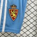 25/26 Kids Zaragoza Home White Blue Kids Jersey Kit Short Sleeve (Shirt + Short)-1933999