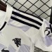 25/26 Kids Manchester United M-U Away White Purple Kids Jersey Kit Short Sleeve (Shirt + Short)-6256131