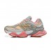 New Balance 9060 Women Running Shoes-Gray/Pink-7956465