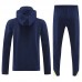 25/26 Boca Juniors Navy Blue Hooded Edition Classic Jacket Training Suit (Top+Pant)-2085638